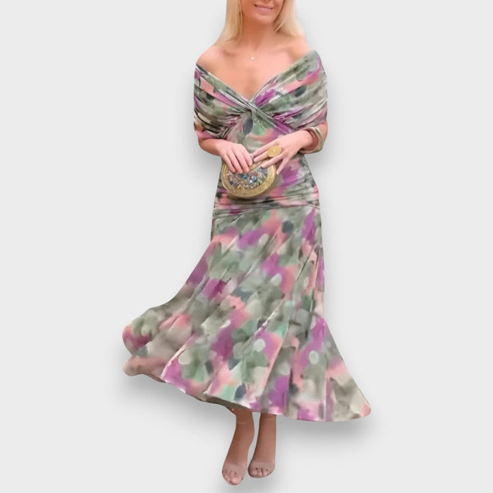 Ivona | Elegantna haljina s V-izrezom