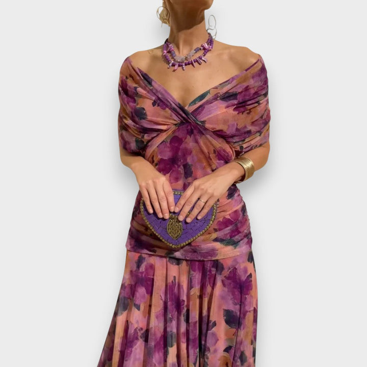 Ivona | Elegantna haljina s V-izrezom
