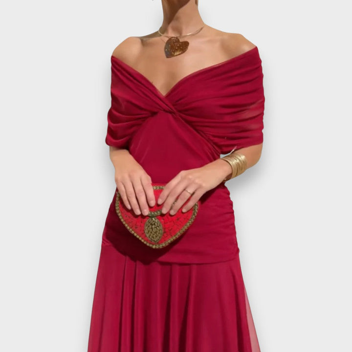 Ivona | Elegantna haljina s V-izrezom