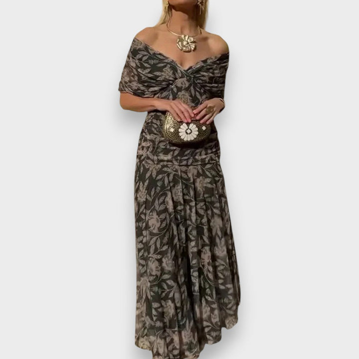 Ivona | Elegantna haljina s V-izrezom