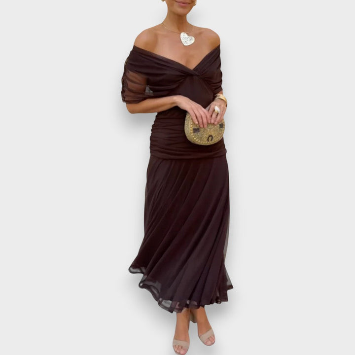 Ivona | Elegantna haljina s V-izrezom