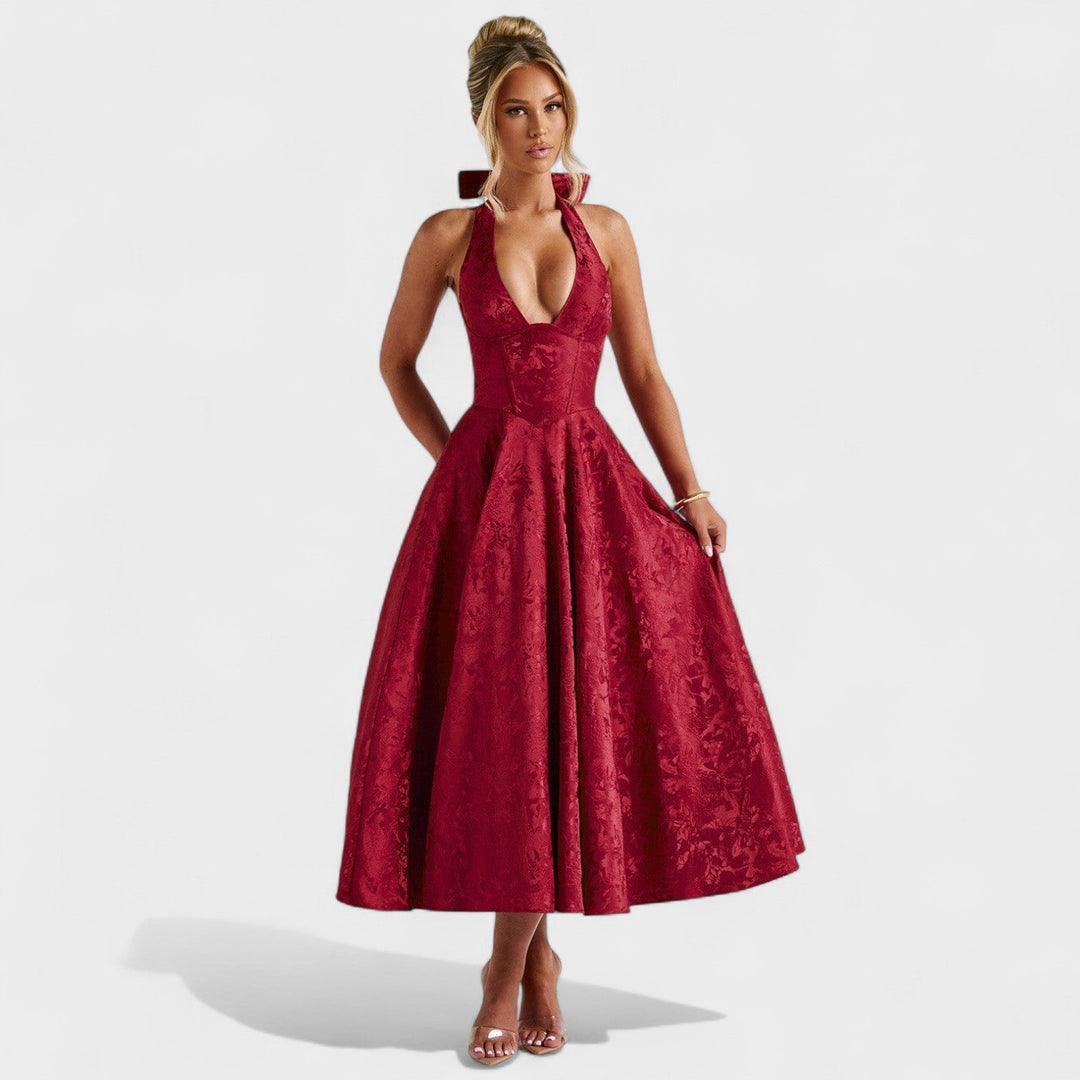 Julieta – Midi haljina s halter izrezom